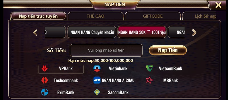 Cách thức nạp tiền tại thiên đường trò chơi cực đơn giản